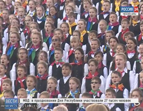 В Чебоксарах выступил сводный Детский хор России и Чувашии