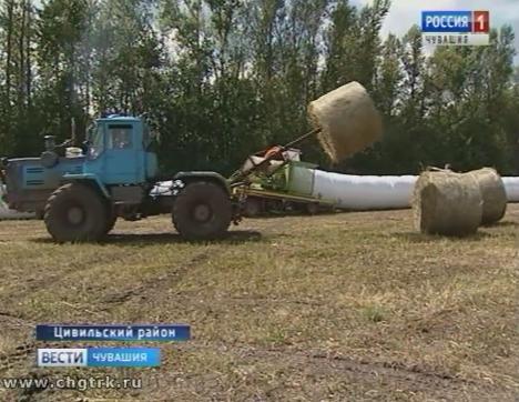 Современное оборудование позволило хозяйствам Цивильского района значительно увеличить объемы сенажа