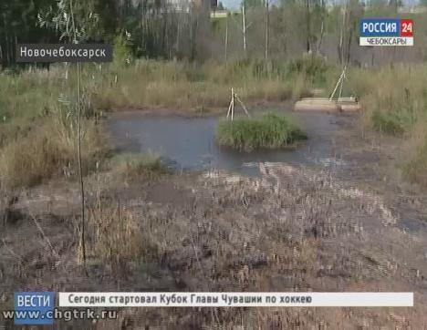 Возле «Химпрома» появилась огромная зловонная лужа