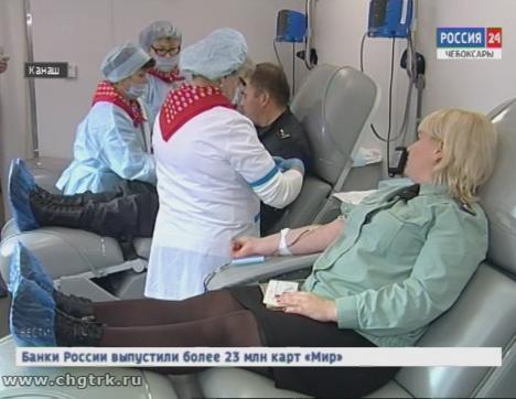 В Канаше судебные приставы приняли участие в массовой акции по сдаче крови