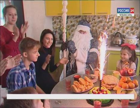 Алёна Аршинова и Дед Мороз встретились с многодетными семьями