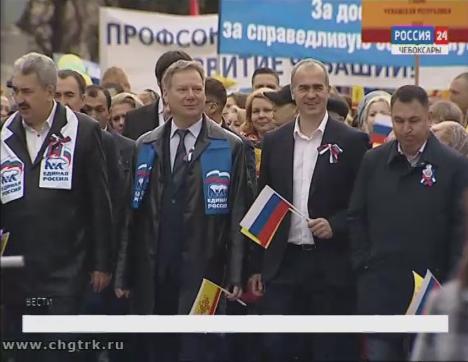 В этом году на первомайское шествие пришло рекордное число чебоксарцев