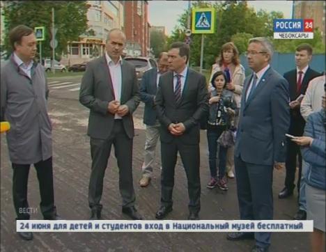 Правительство республики проинспектировало ход ремонта дорог в Чебоксарах и Новочебоксарске