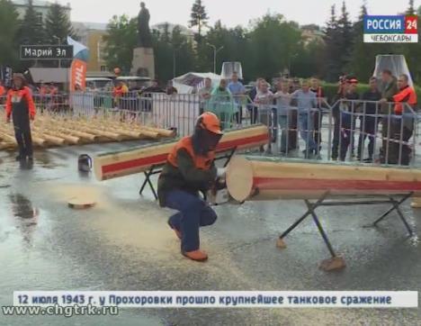 Лесорубы Чувашии показали свое мастерство в Йошкар-Оле