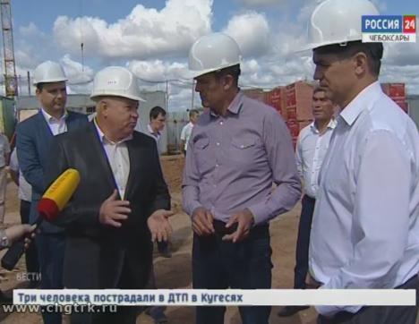 Глава Чувашии Михаил Игнатьев проинспектировал строительство новой школы в микрорайоне  «Волжский-3» и детского сада в Соляном 