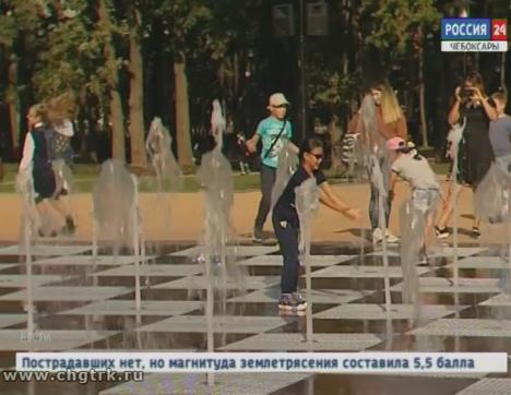 На Кадетском сквере не остановятся: на территории возле универмага  «Шупашкар» тоже забьют фонтаны