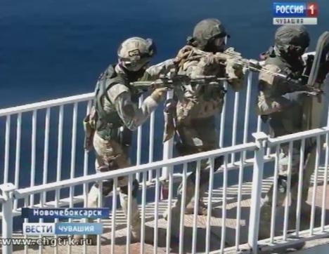 В Чувашии прошли учения по пресечению условного  теракта на самом большом гидротехническом сооружении республики