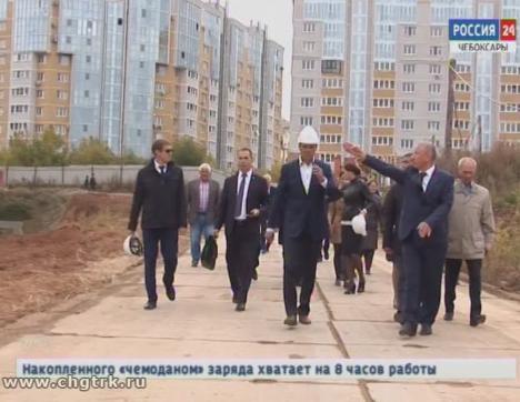  Глава Чувашии Михаил Игнатьев проинспектировал две крупные стройки Чебоксар