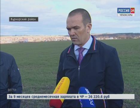 Михаил Игнатьев оценил состояние посевов в Вурнарском районе