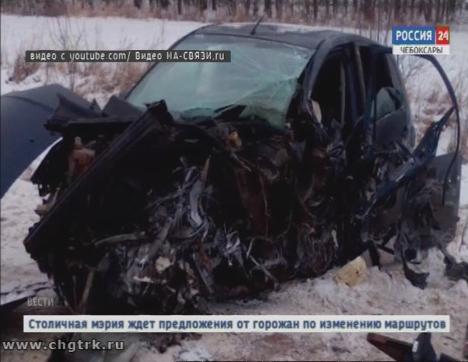 В снегопад в Чувашии возросло количество ДТП