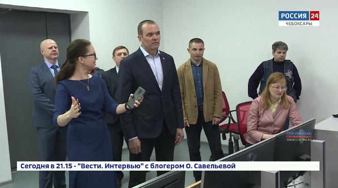 Михаил Игнатьев посетил ГТРК «Чувашия» и посмотрел, как будет осуществляться переход на «цифру»