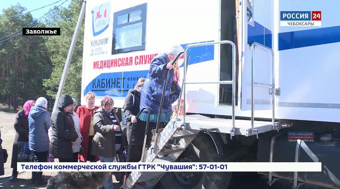 В рамках месячника "Белая ромашка" передвижной флюорограф приехал к жителям Заволжья