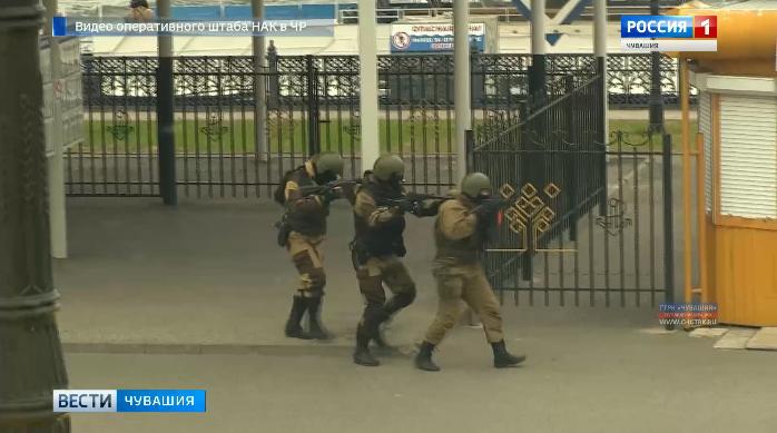 В Чебоксарах прошли учения по пресечению терактов 