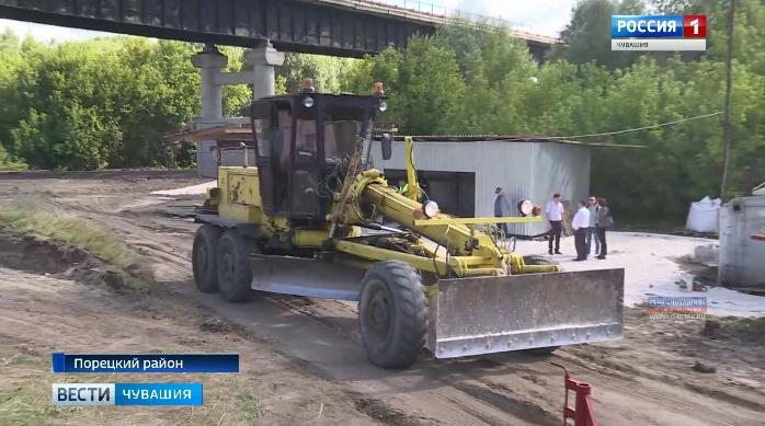 Глава Кабмина Иван Моторин проинспектировал ремонт моста через Суру в Порецком районе