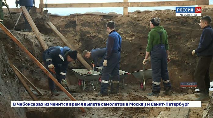 В центре чебоксарской Красной площади начались археологические раскопки