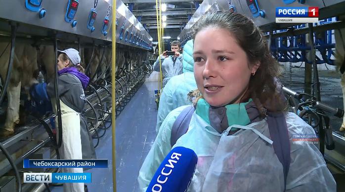 Студенты Чувашской сельхозакадемии побывали на молочной ферме в Чебоксарском районе