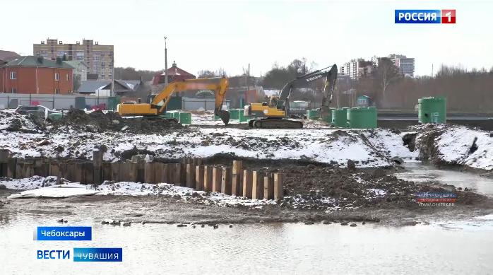 По проекту Чувашии «Оздоровление Волги» на Чебоксарском заливе возводятся современные очистные сооружения