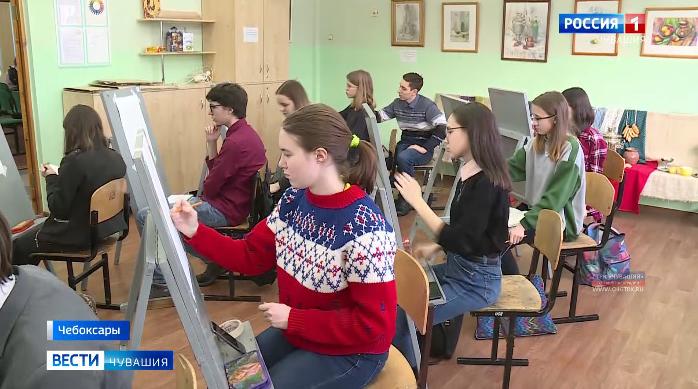 Юные художники Чувашии присоединились к Всероссийскому изобразительному диктанту