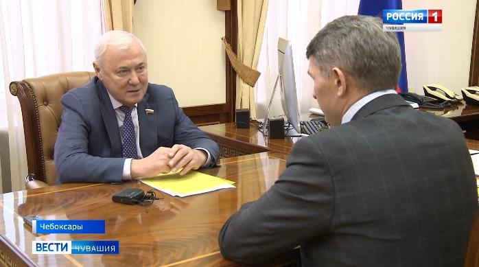 Олег Николаев принял депутата Государственной Думы России Анатолия Аксакова  