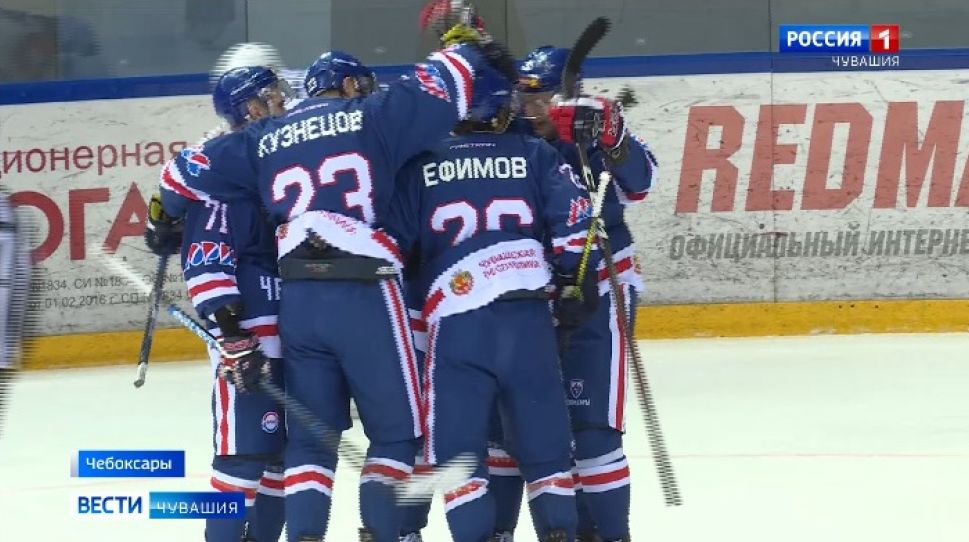   ХК "Чебоксары" обыграл "Красноярских рысей" с разгромным счетом 