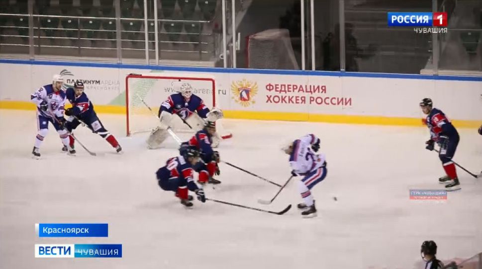 Чебоксарские «Богатыри» выиграли хоккейную битву на Енисее 
