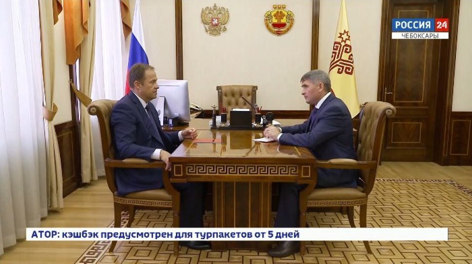 Полпред Президента России в ПФО Игорь Комаров провел встречу с  Олегом Николаевым