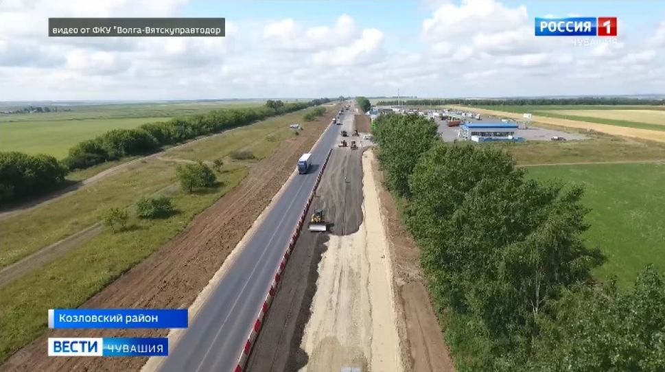 В Козловском районе ремонтируют участок трассы М7