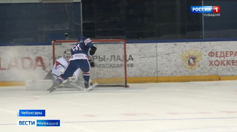 ХК "Чебоксары" по буллитам обыграл «Красноярских рысей» в матче первенства ВХЛ 