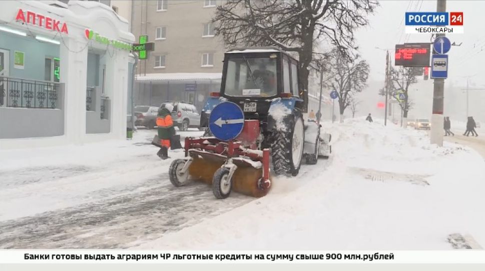 Чувашия борется с последствиями сильного снегопада