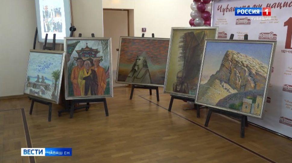 Анатолий Рыбкин художник Наци музейне хӑйӗн ӗҫӗсене парнелерӗ