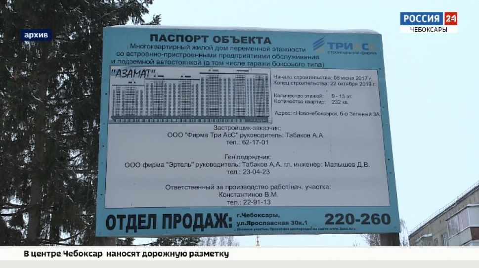 53 дольщикам долгостроя "Фирмы ТриАсС" в Новочебоксарске выплатили компенсацию