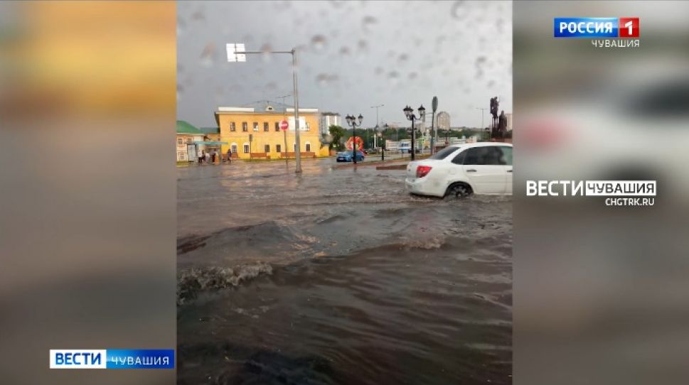 Чебоксарские дороги пострадали из-за сильнейшего ливня