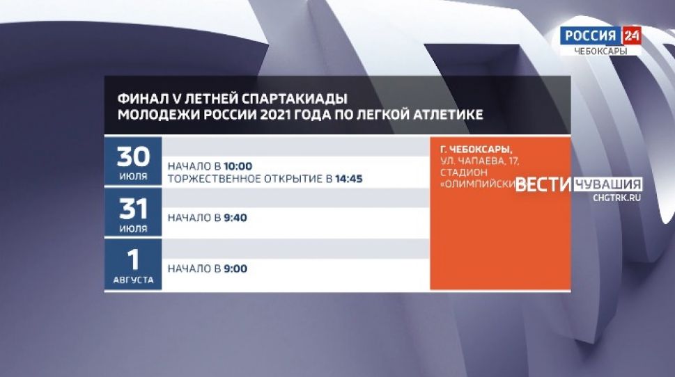 Афиша спортивных мероприятий в Чувашии на 31 июля - 1августа