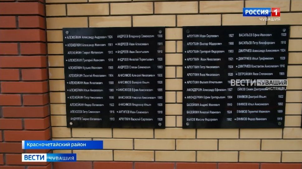 В Красночетайском районе открыли мемориал воинам Великой Отечественной войны