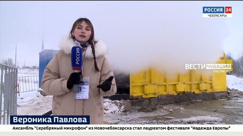 Власти Чебоксар наконец-то показали новую снегоплавильную установку в деле