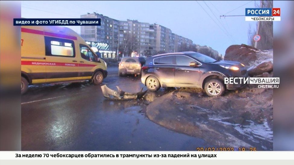 В Чебоксарах из-за пьяного водителя без прав пострадали двое детей и женщина