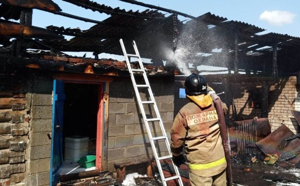 В Красноармейском районе во время пожара погиб пожилой мужчина