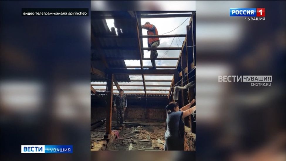 В Заволжье сильный ветер и град повредил 6 жилых домов