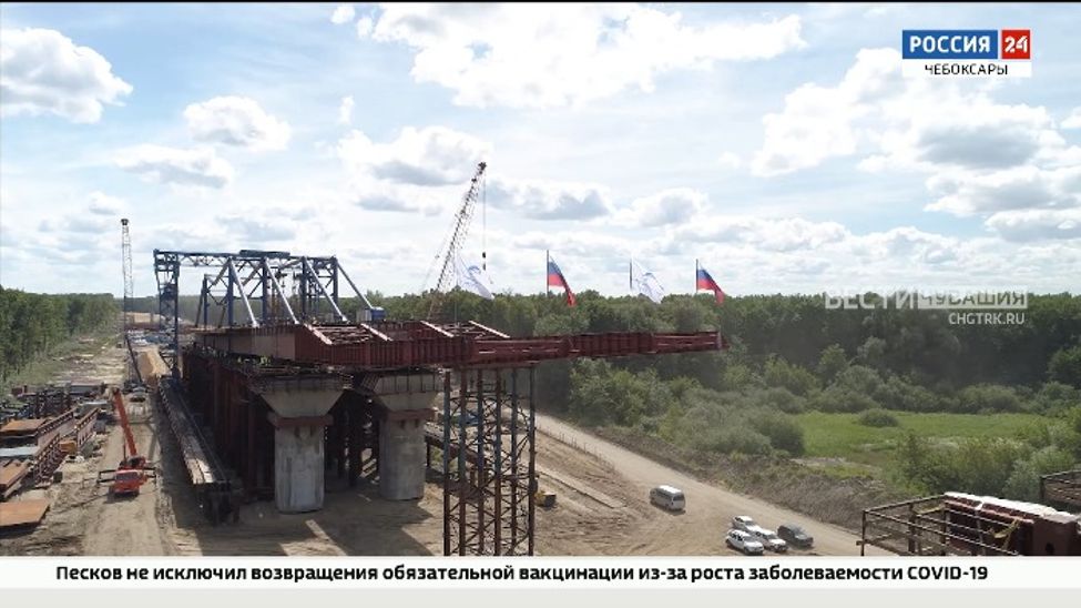 Строительство моста через реку Суру в Шумерлинском районе завершат к сентябрю следующего года 