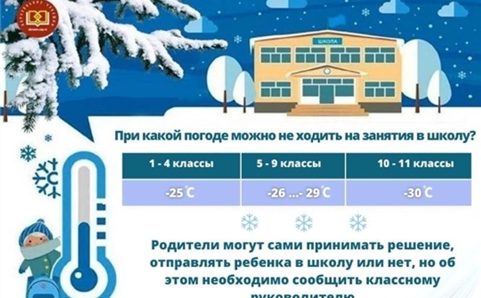 В Минобразования Чувашии рассказали при какой температуре можно не идти в школу