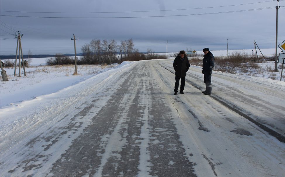 Дороги в Шемуршинском МО превратились в каток