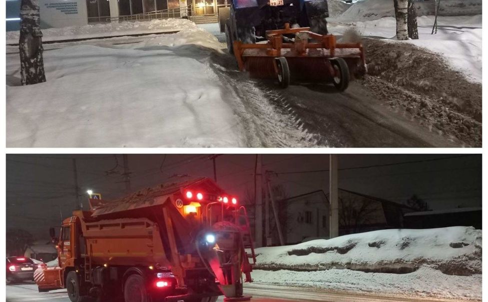 На дорогах Чебоксар задействовано 74 единицы уборочной техники