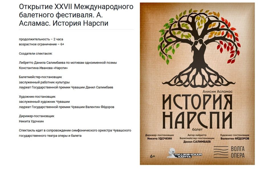 На этой неделе в Чебоксарах стартует Международный балетный фестиваль