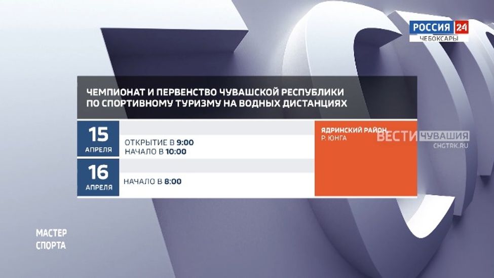 Афиша спортивных мероприятий в Чувашии на 15-16 апреля