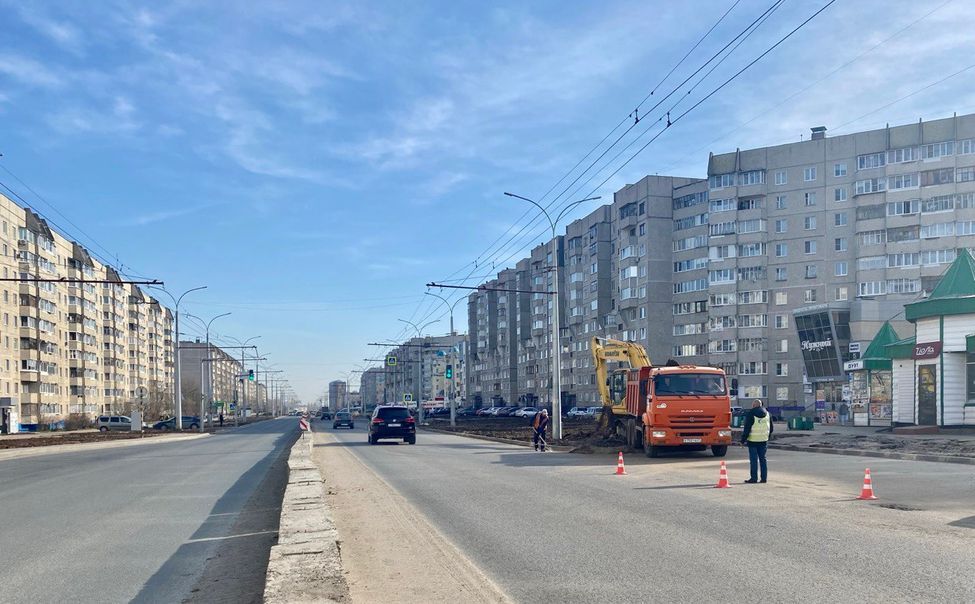 По левой стороне ул. Гражданская в Чебоксарах на 2 недели ограничат движение