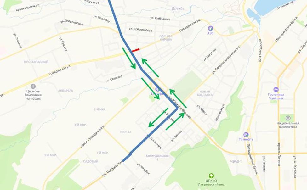 В Чувашии временно изменится схема движения маршрута №331