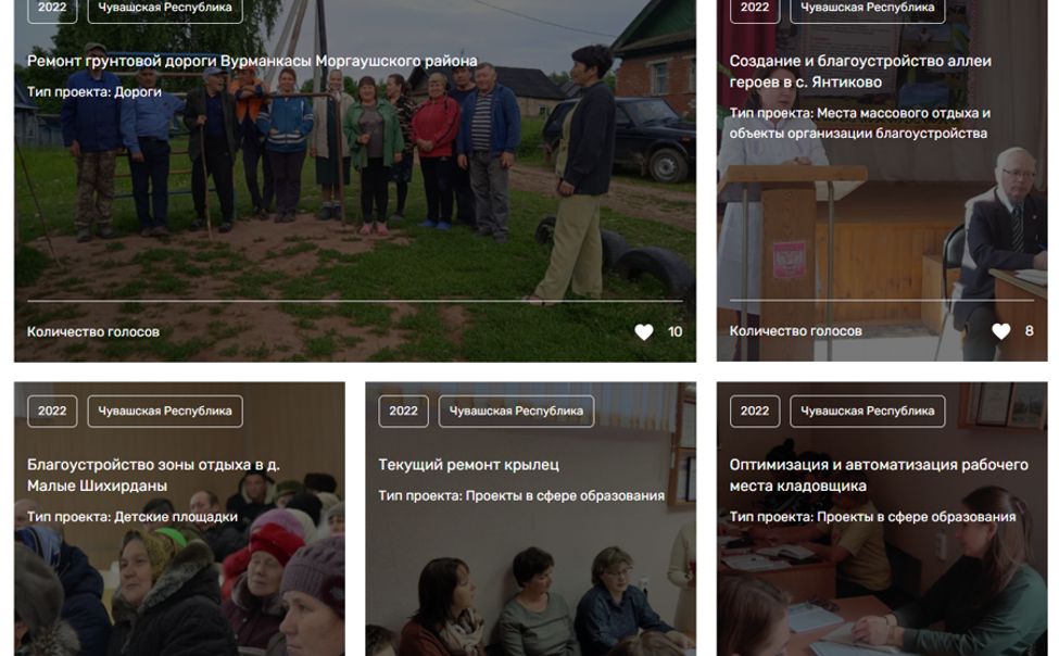 Во Всероссийском конкурсе участвуют сельские инициативные проекты Чувашии