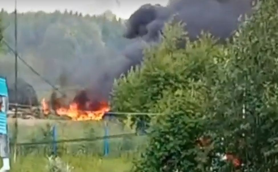 В Чебоксарах загорелась свалка