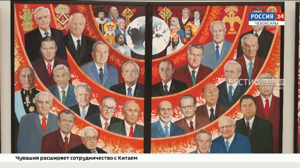 На выставке народного художника Чувашии Анатолия Силова представлено более 100 работ