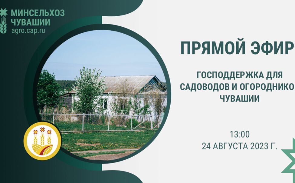 Господдержку садоводов и огородников Чувашии обсудят в прямом эфире